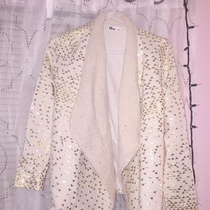 White and Gold patterned Jacket